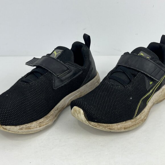 Puma Softride Kids Sneakers Size 2C EU 33 Black Low Top Round Toe Flat Heel - Picture 2 of 6